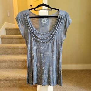 Grey top from Anthropologie, Sz M
